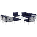Harmony 10 Piece Outdoor Patio Aluminum Sectional Sofa Set by Modway