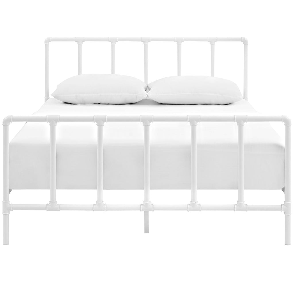Dower Stainless Steel Queen Bed by Modway