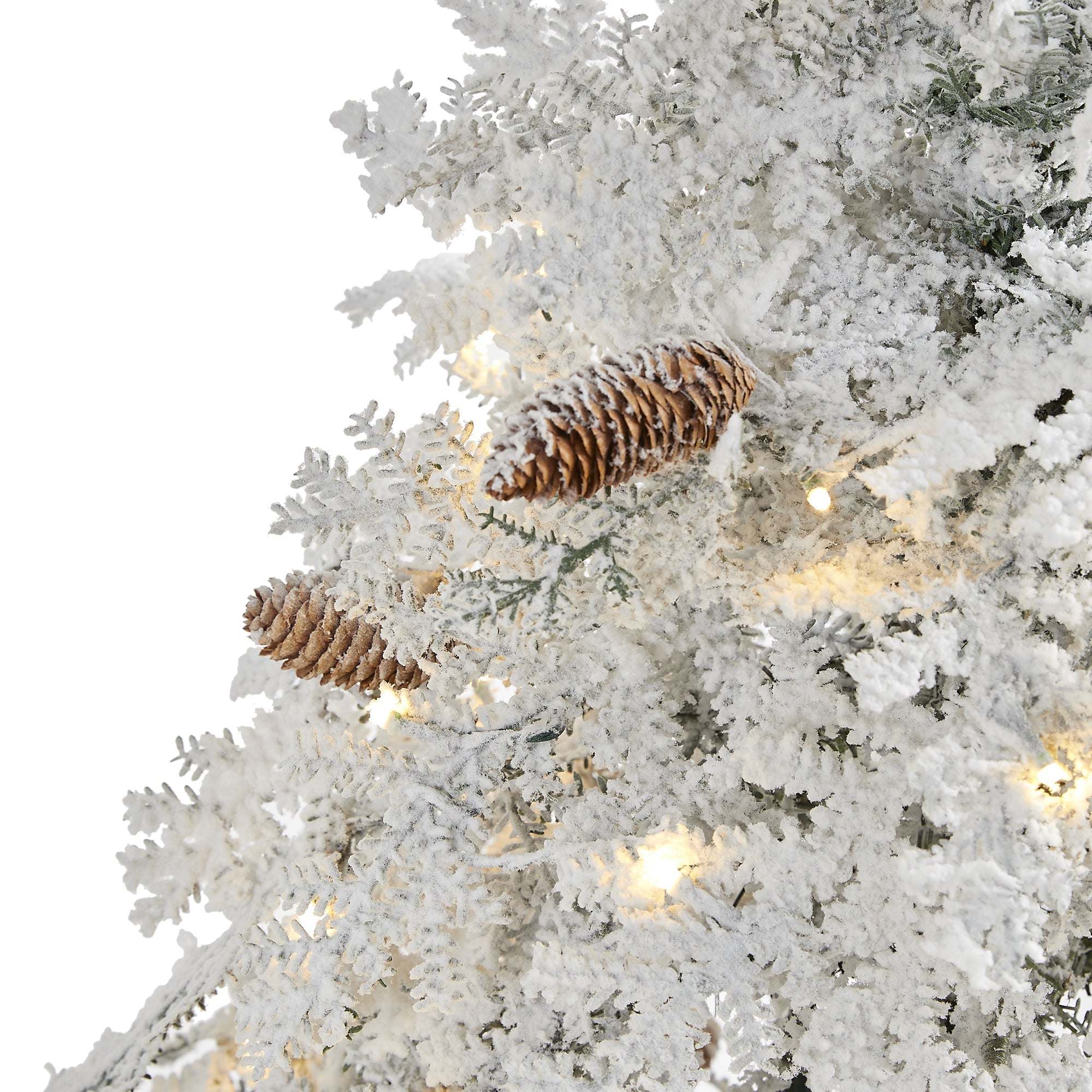 5' Flocked Montana Down Swept Spruce Artificial Christmas Tree