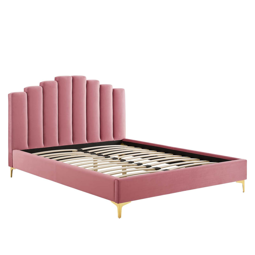 Olivia Performance Velvet Queen Platform Bed by Modway
