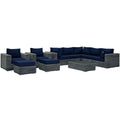 Summon 10 Piece Outdoor Patio Sunbrella¨ Sectional Set by Modway