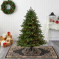 5' South Carolina Spruce Artificial Christmas Tree w/ 300 White Warm Lights