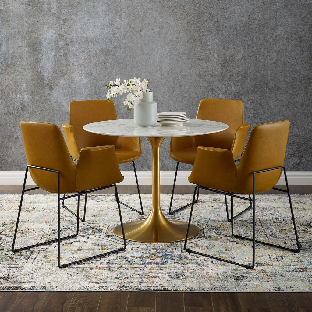 Lippa 40" Round Faux Marble Dining Table by Modway