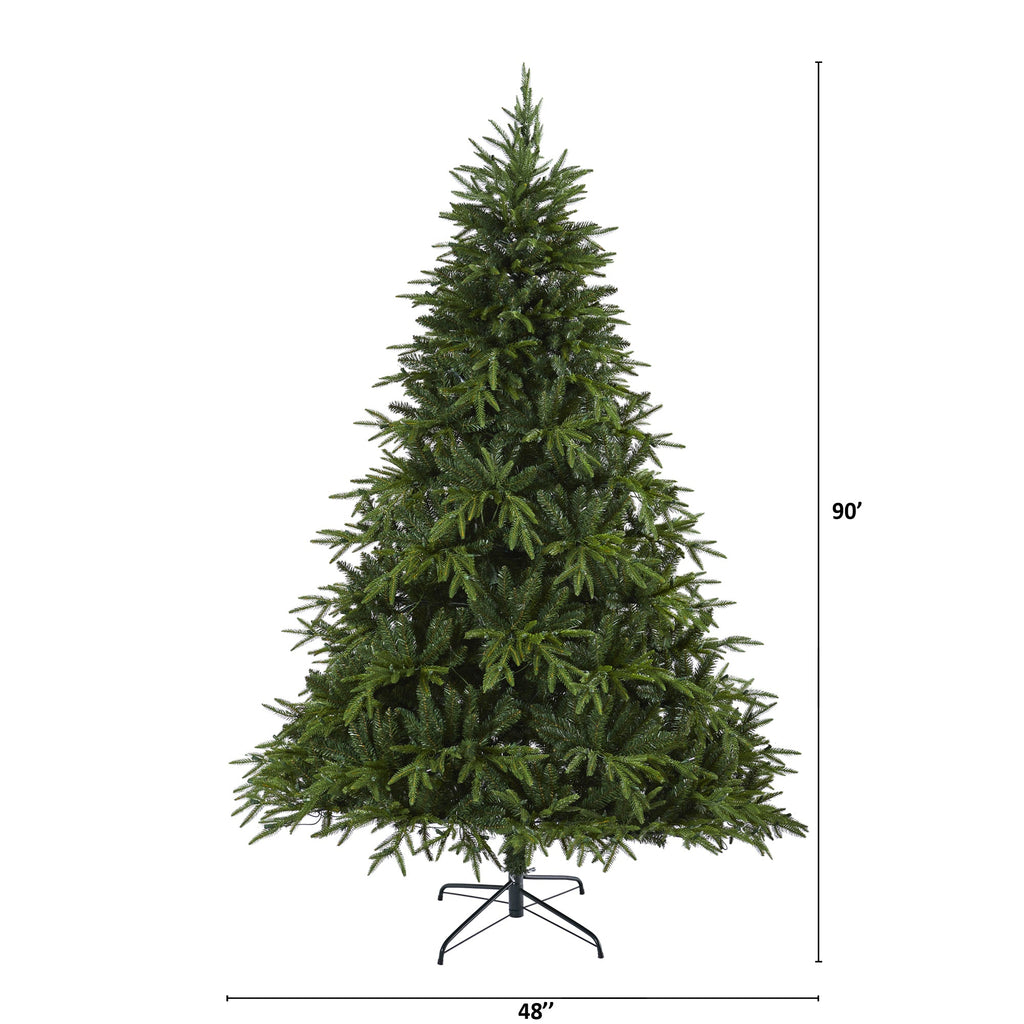 7.5' Colorado Mountain Fir 'Natural Look' Artificial Christmas Tree w/ 600 LED