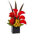 Tropical and Calla Mixed Arrangement