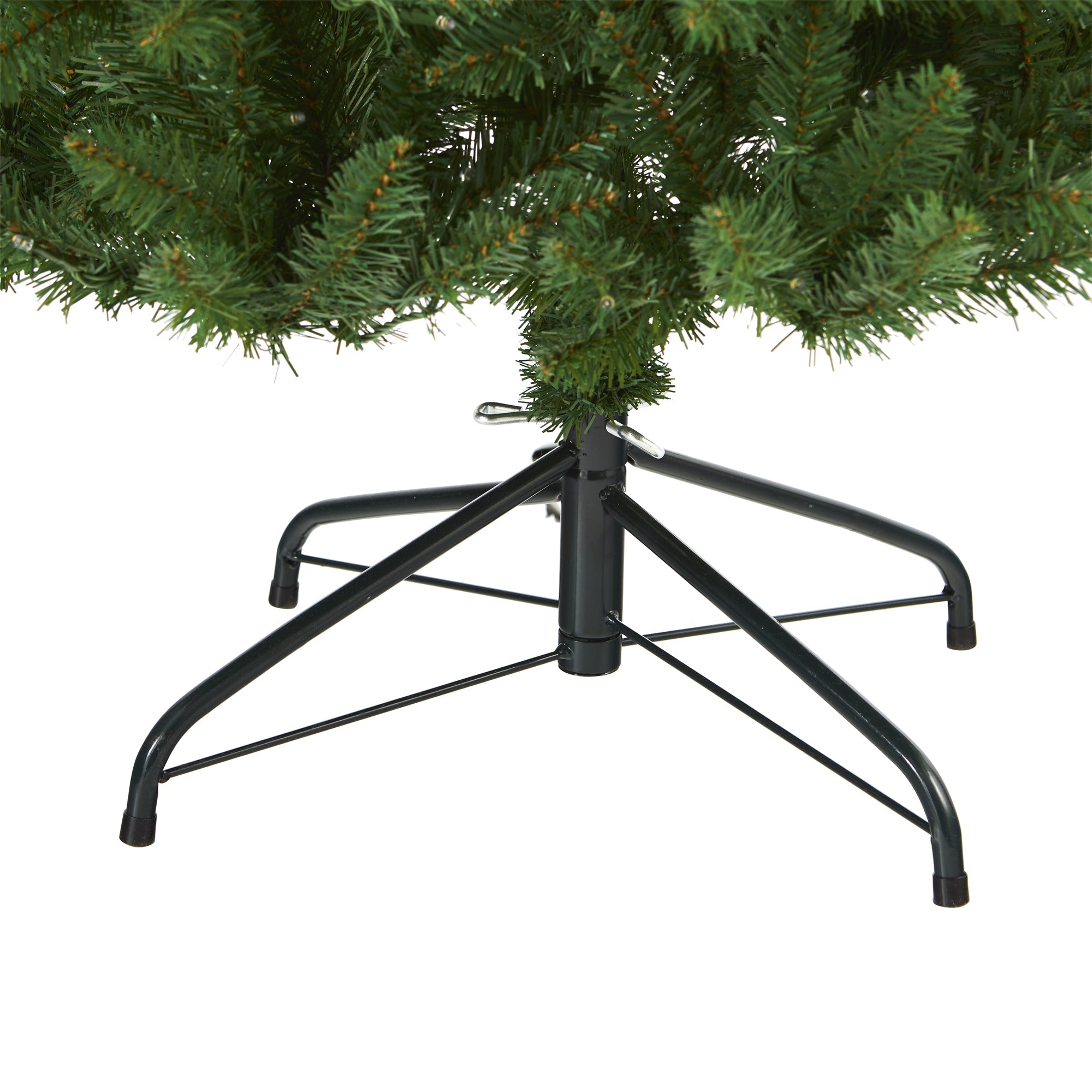 7' Slim Green Mountain Pine Artificial Christmas Tree with 300 Clear LED Lights