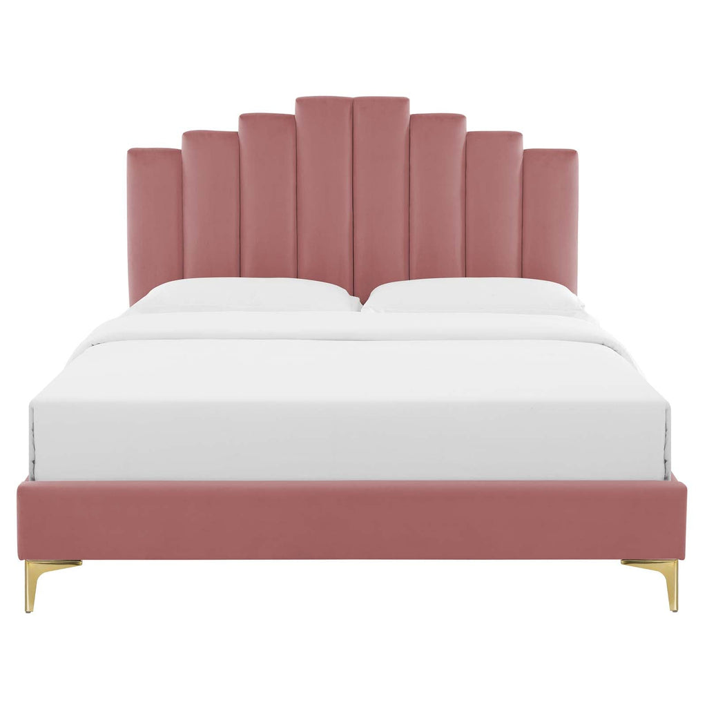 Elise Performance Velvet King Platform Bed by Modway
