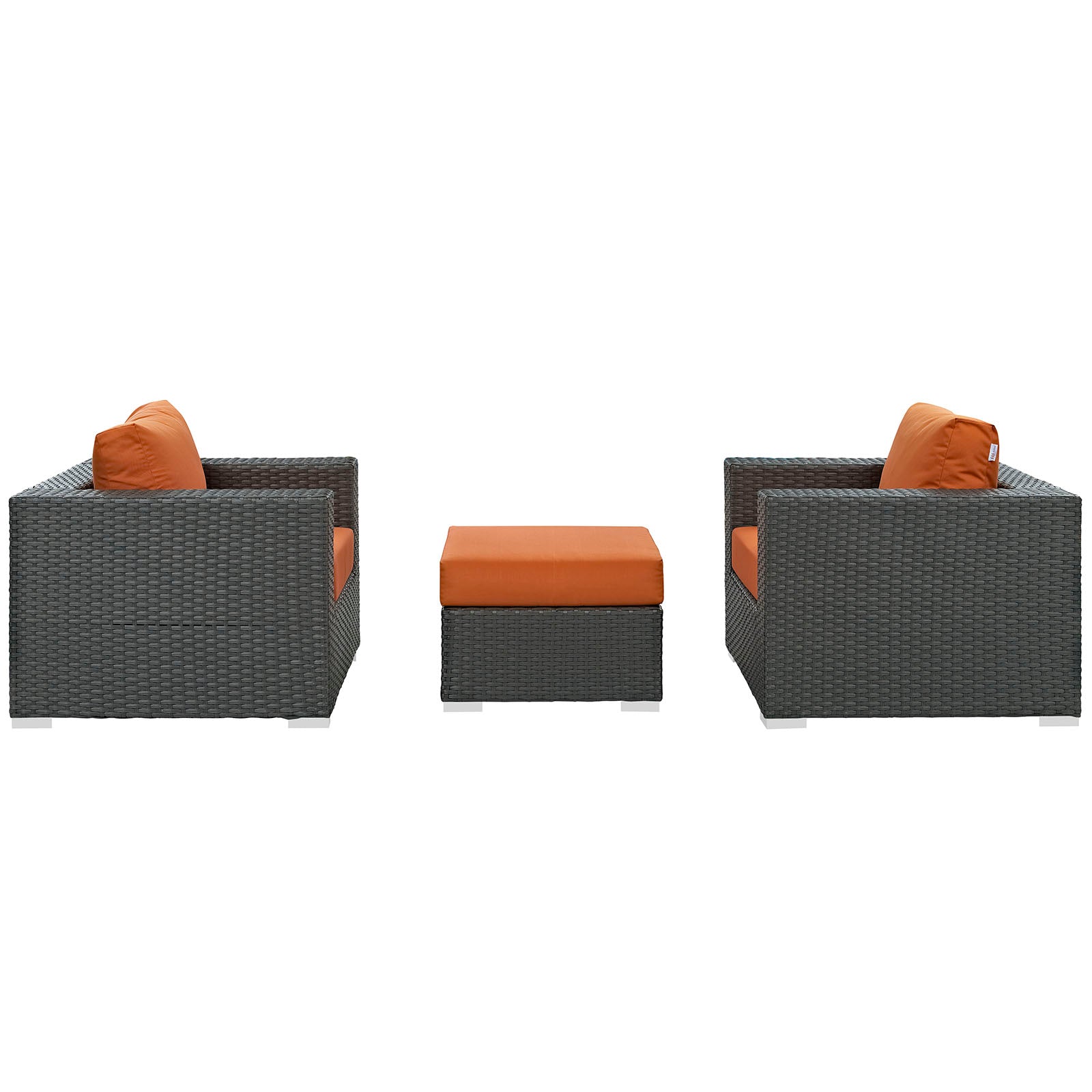 Sojourn 3 Piece Outdoor Patio Sunbrella¨ Sectional Set by Modway
