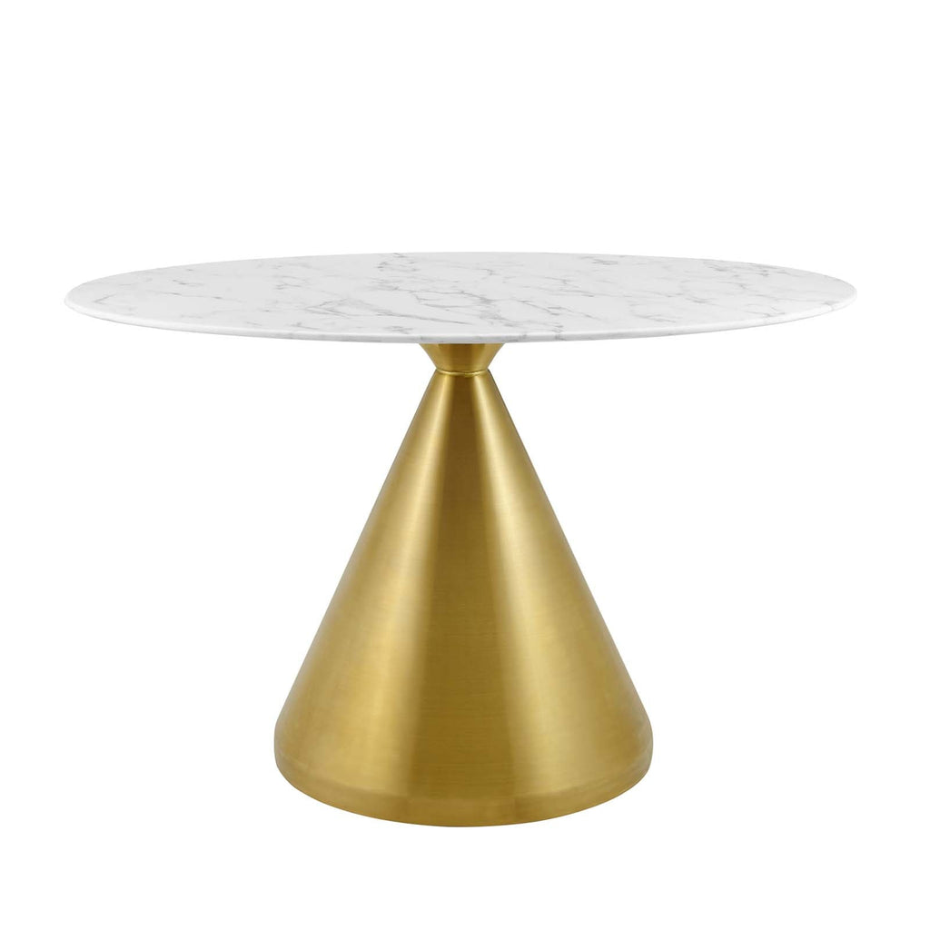Tupelo 48" Oval Artificial Marble Dining Table by Modway