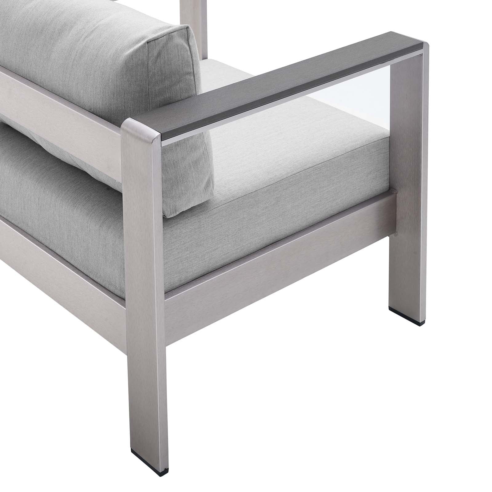 Shore 4 Piece Sunbrella¨ Fabric Outdoor Patio Aluminum Set by Modway