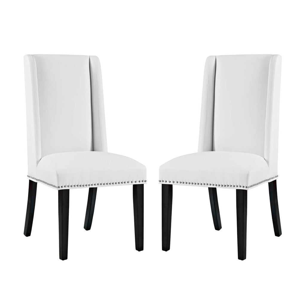 Baron Vinyl Dining Chair Set of 2 by Modway