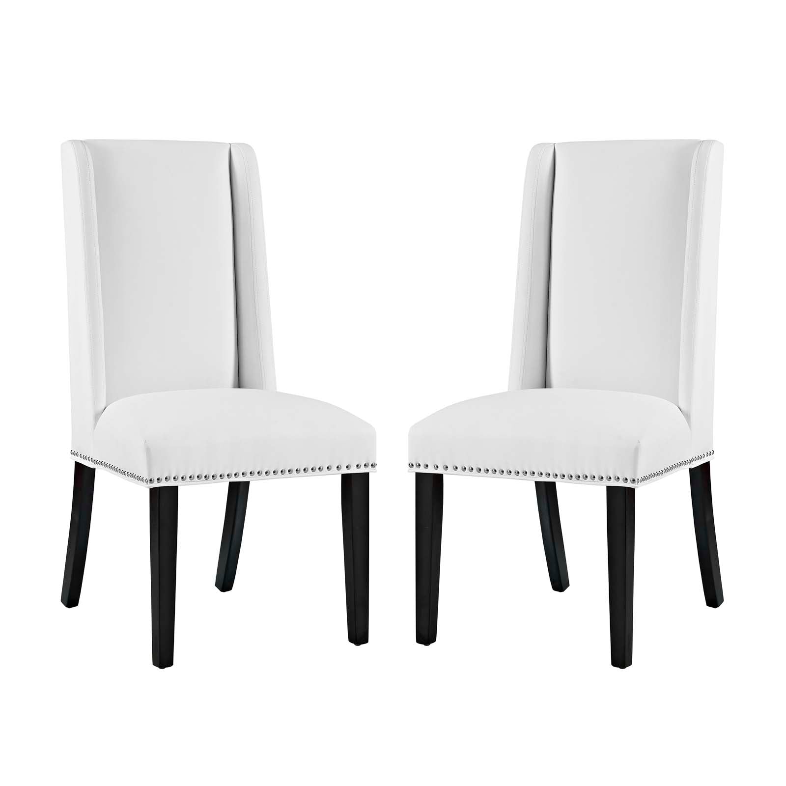 Baron Vinyl Dining Chair Set of 2 by Modway