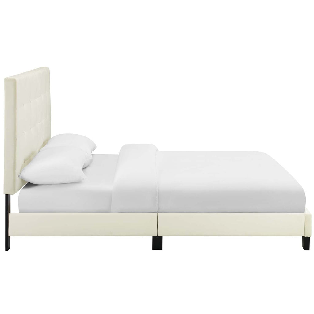 Melanie Tufted Button Upholstered Performance Velvet Queen Platform Bed by Modway