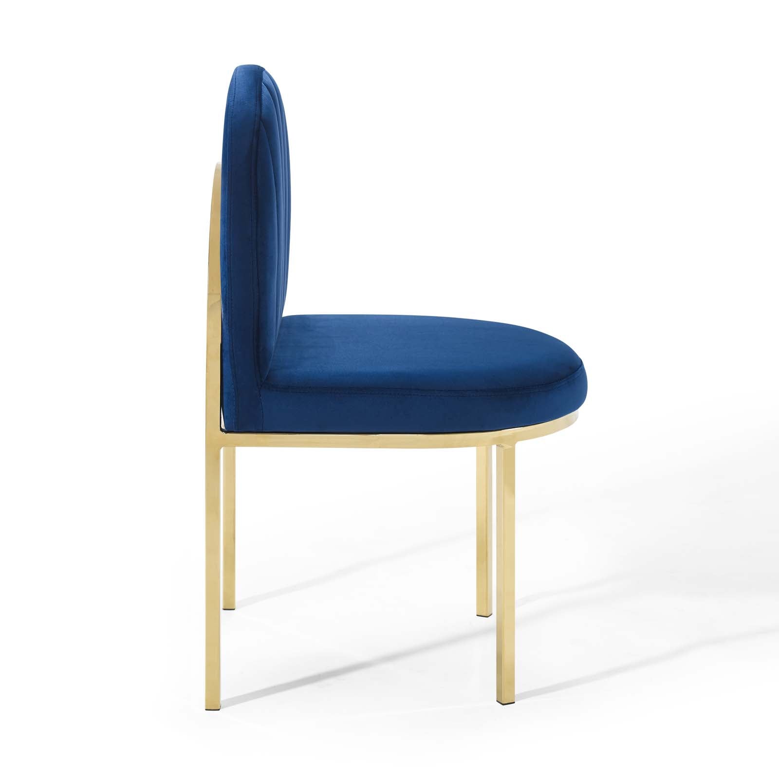 Isla Performance Velvet Dining Side Chair Set of 2 by Modway