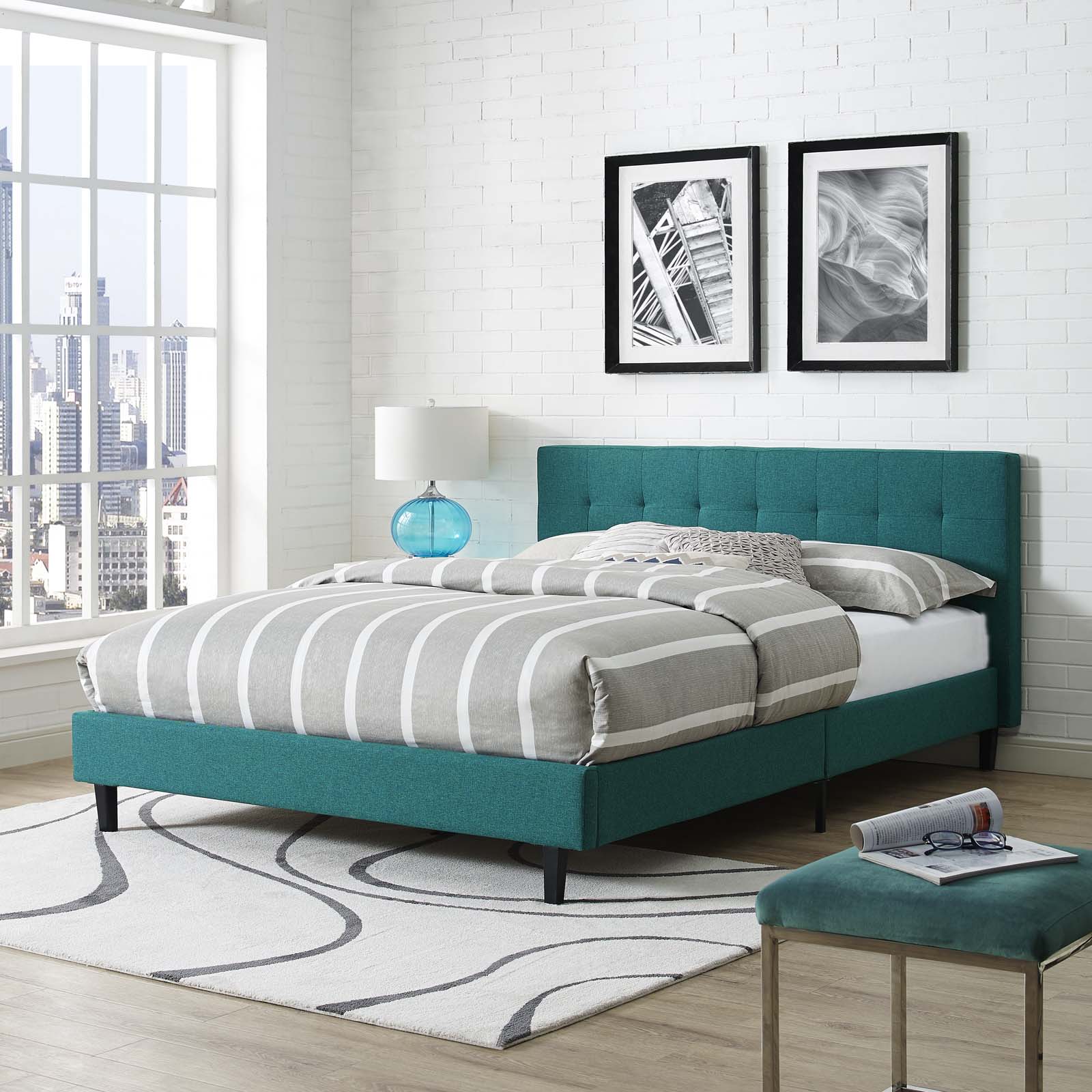 Linnea Fabric Queen Bed by Modway