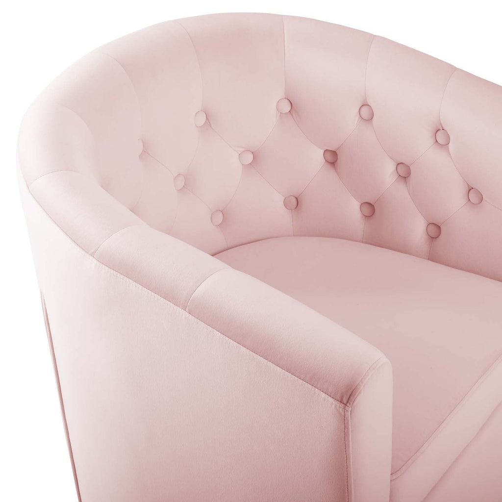 Prospect Tufted Performance Velvet Swivel Armchair by Modway