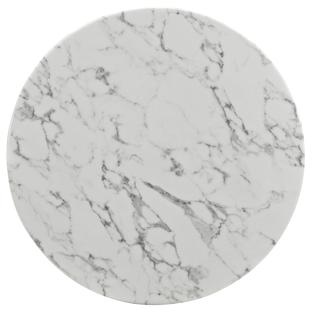 Lippa 36" Round Faux Marble Dining Table by Modway