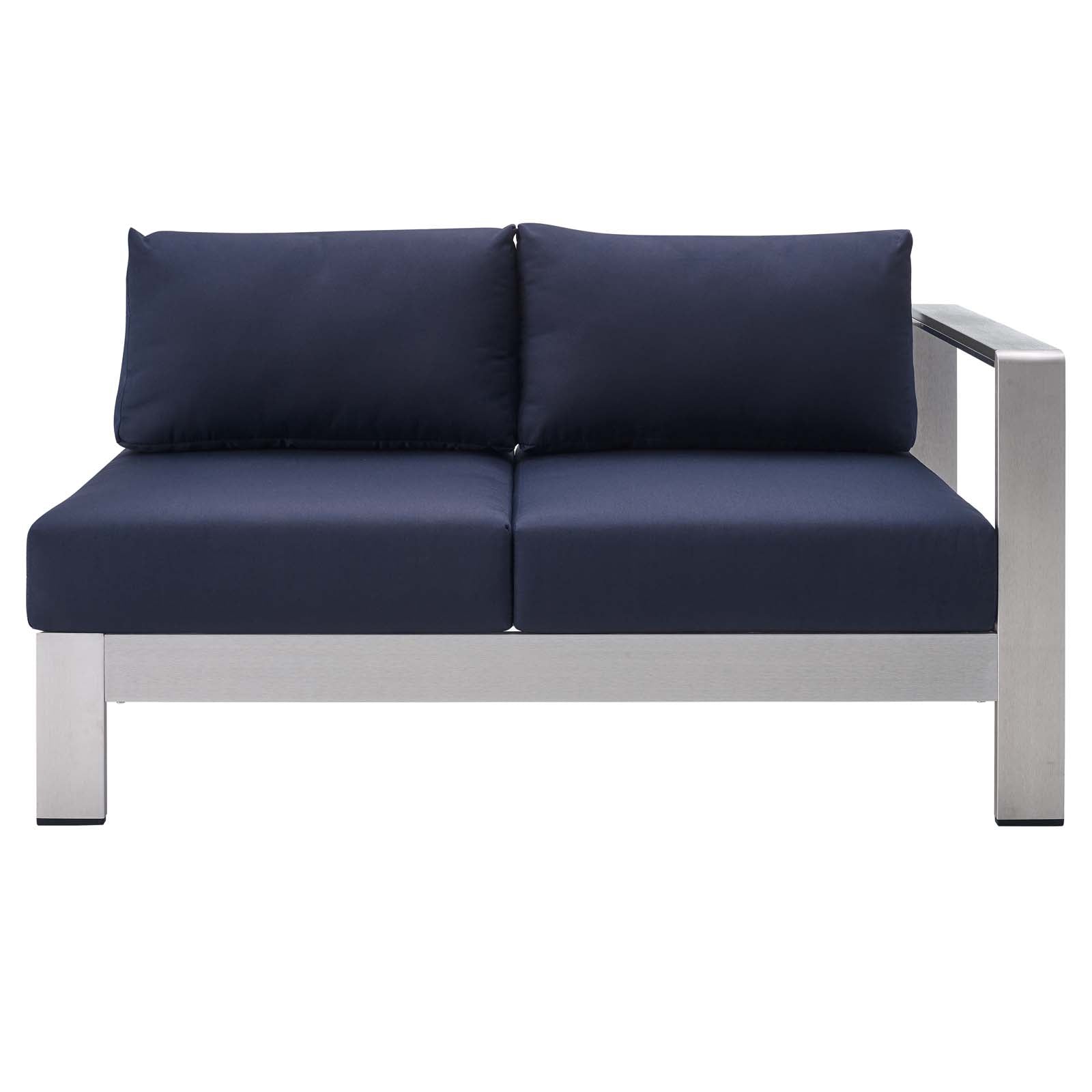 Shore Sunbrella¨ Fabric Aluminum Outdoor Patio Right-Arm Loveseat by Modway