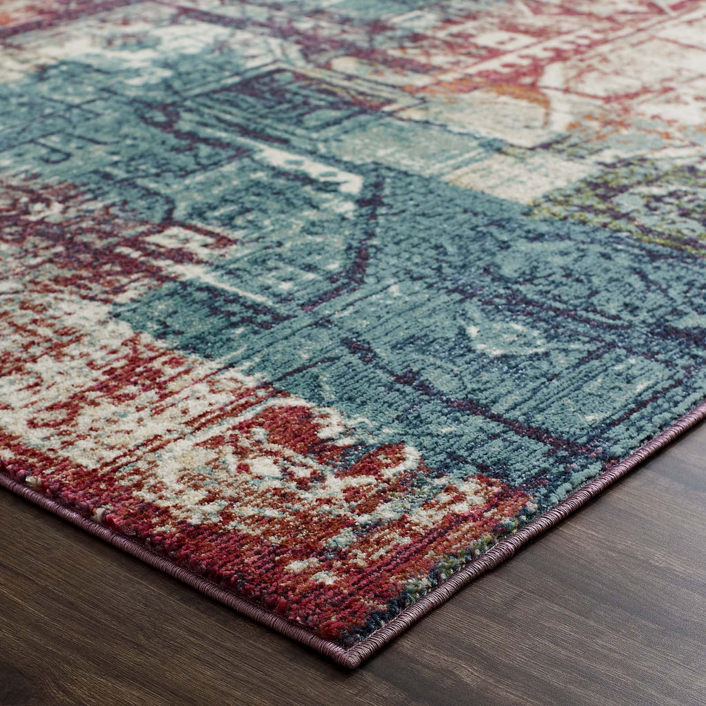 Tribute Elowen Contemporary Modern Vintage Mosaic 5x8 Area Rug by Modway