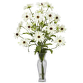 Cosmos w/Vase Silk Flower Arrangement