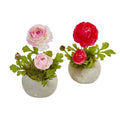 Ranunculus Artificial Arrangement (Set of 2)