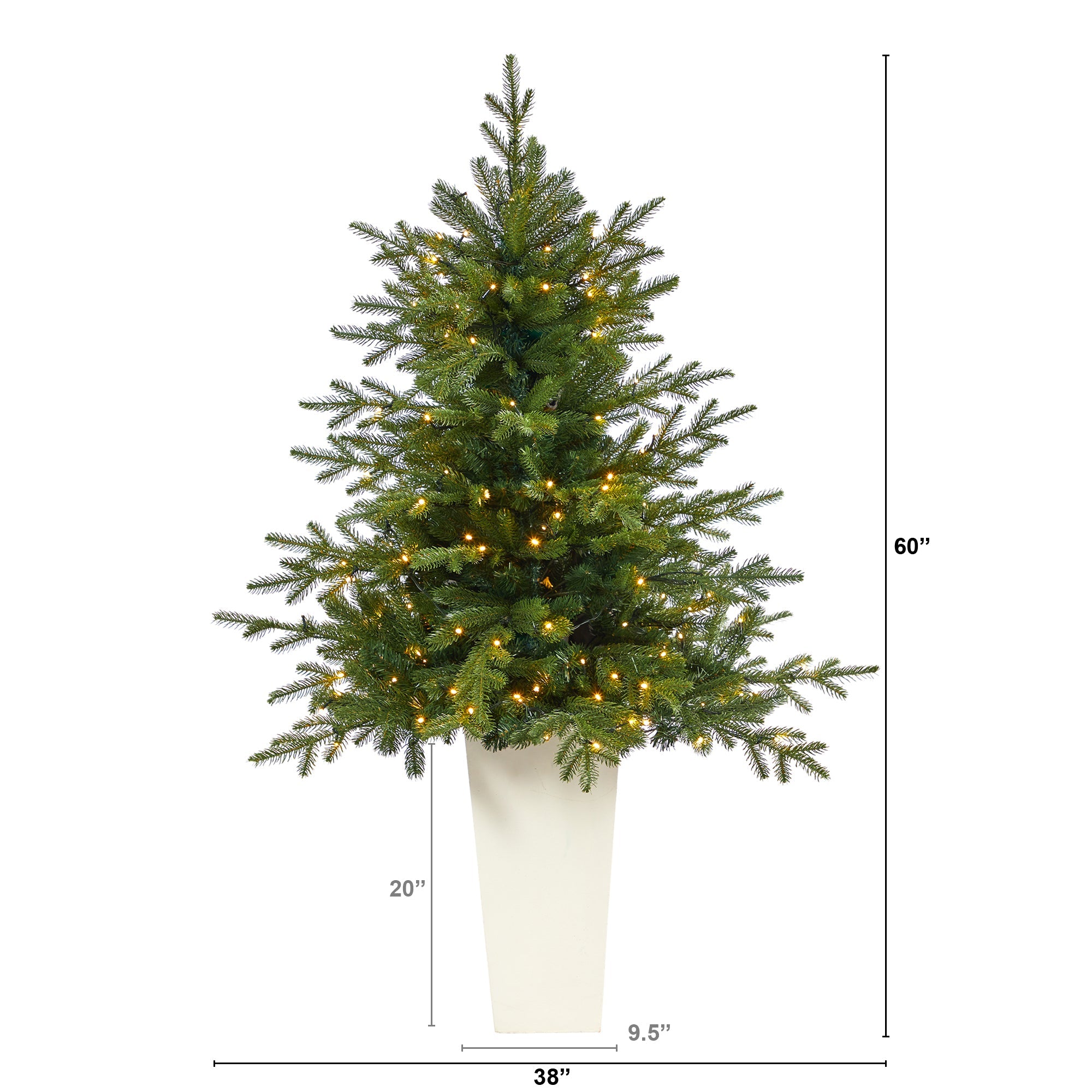 5' Swedish Fir Artificial Christmas Tree w/ 160 Warm White LED Lights