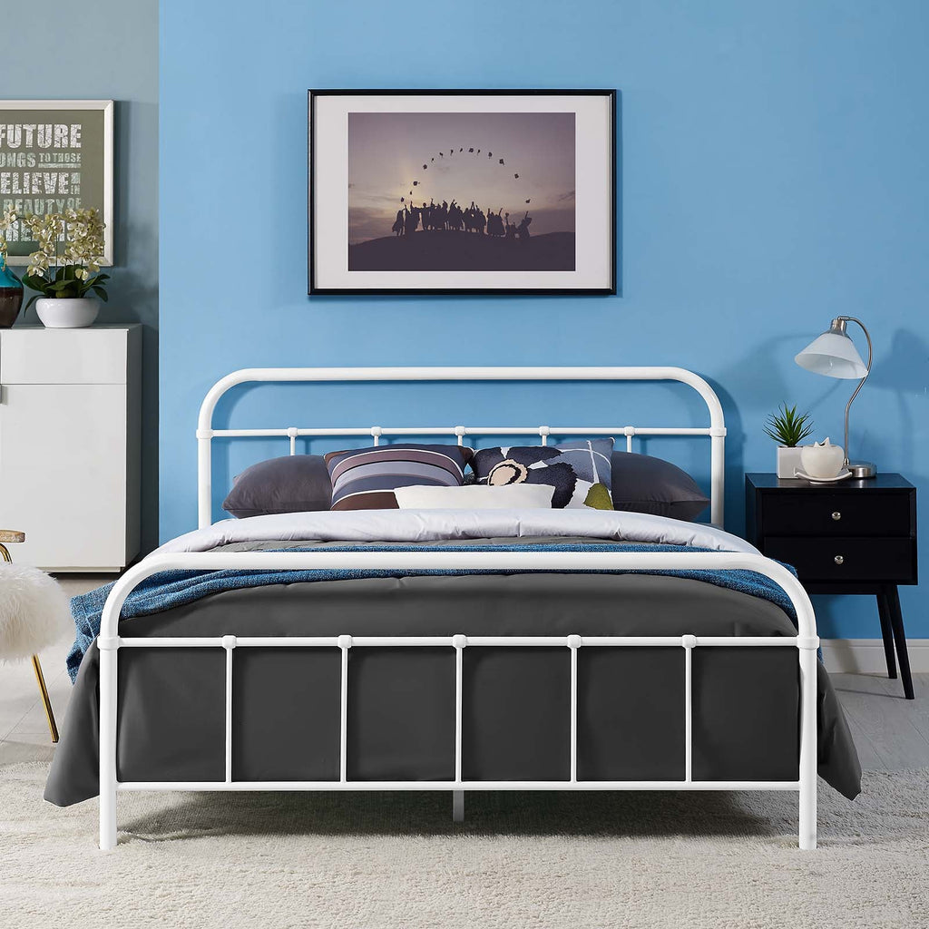 Maisie Stainless Steel Queen Bed Frame by Modway
