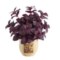 12" Basil Artificial Plant in Decorative Planter