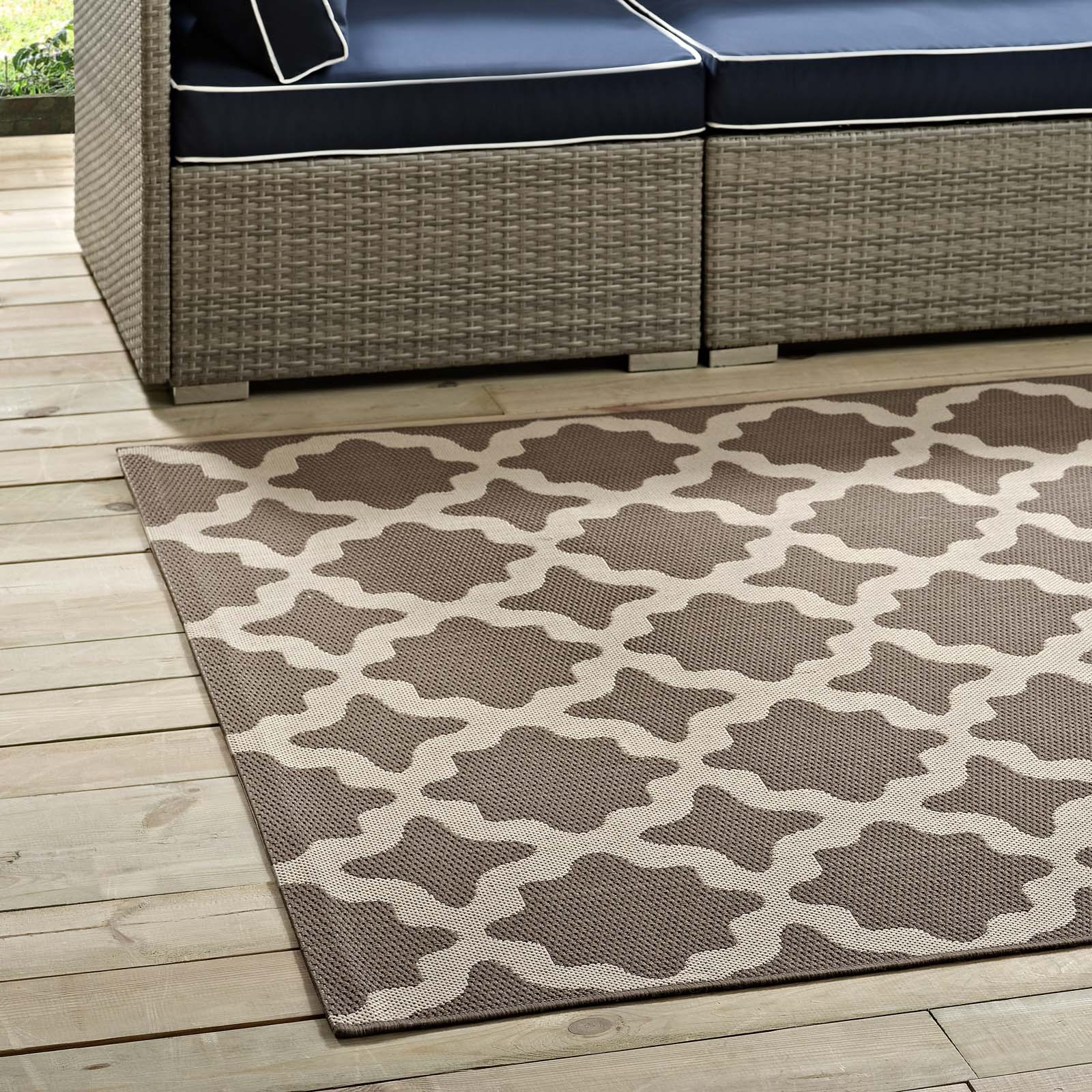 Cerelia Moroccan Trellis Indoor and Outdoor 8x10 Area Rug by Modway