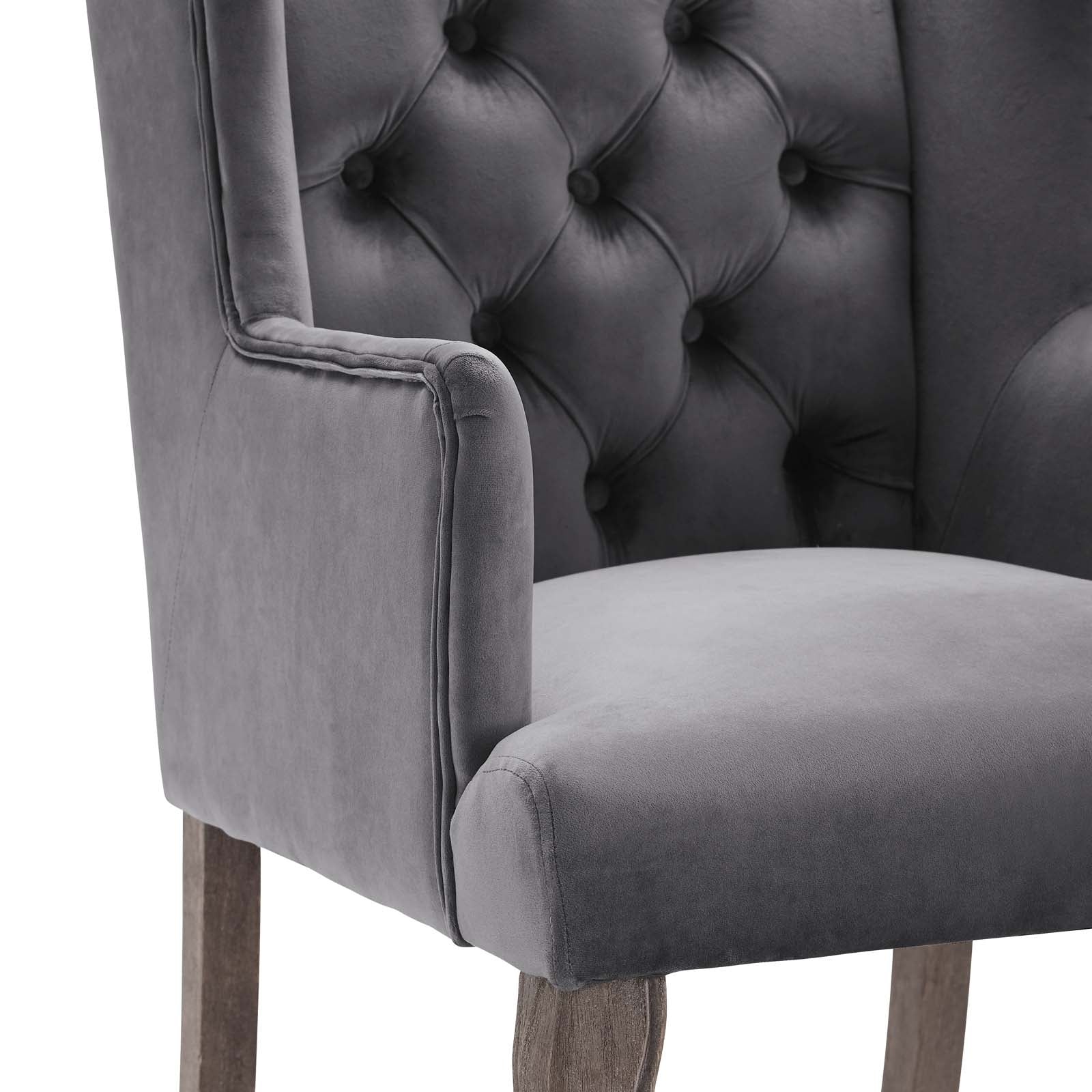 Realm Performance Velvet Armchair Set of 2 by Modway