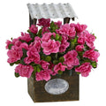Azalea Artificial Plant in Tin Roof Wood Planter