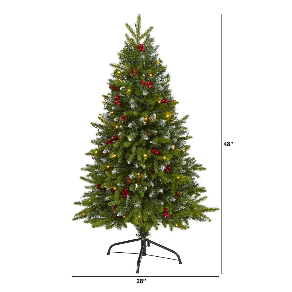 4' Snow Tipped Portland Spruce Artificial Christmas Tree