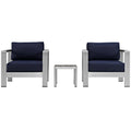 Shore 3 Piece Outdoor Patio Aluminum Set by Modway