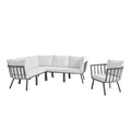Riverside 6 Piece Outdoor Patio Aluminum Set by Modway