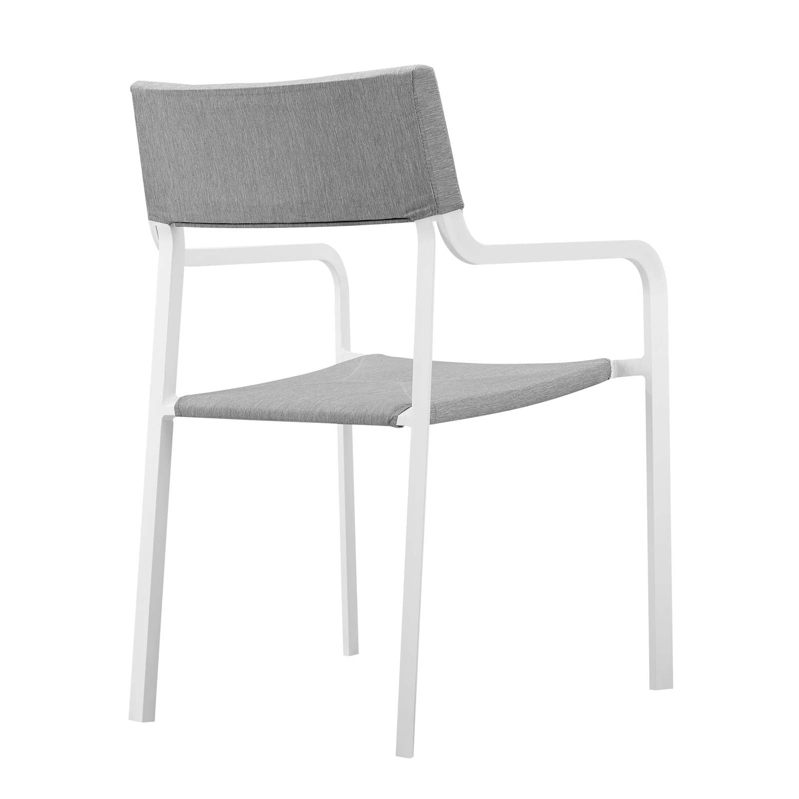 Raleigh Stackable Outdoor Patio Aluminum Dining Armchair by Modway