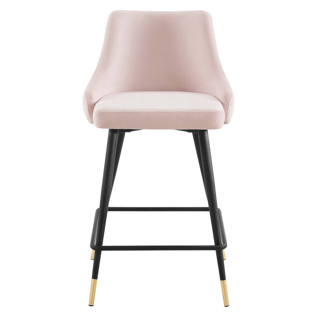 Adorn Performance Velvet Counter Stool Set of 2 by Modway