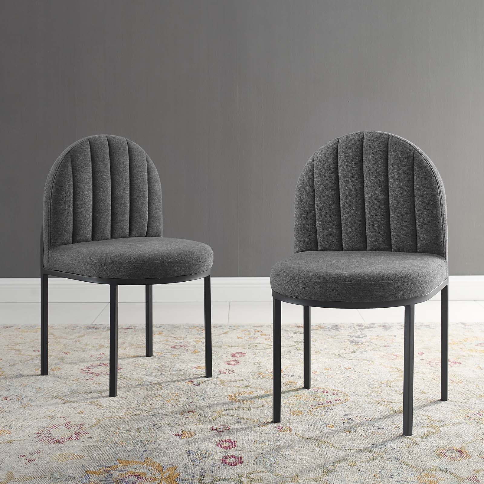 Isla Upholstered Fabric Dining Side Chair Set of 2 by Modway
