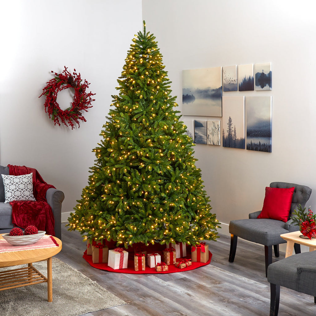 9' Sierra Spruce 'Natural Look' Artificial Christmas Tree w/ 1000 Clear LED