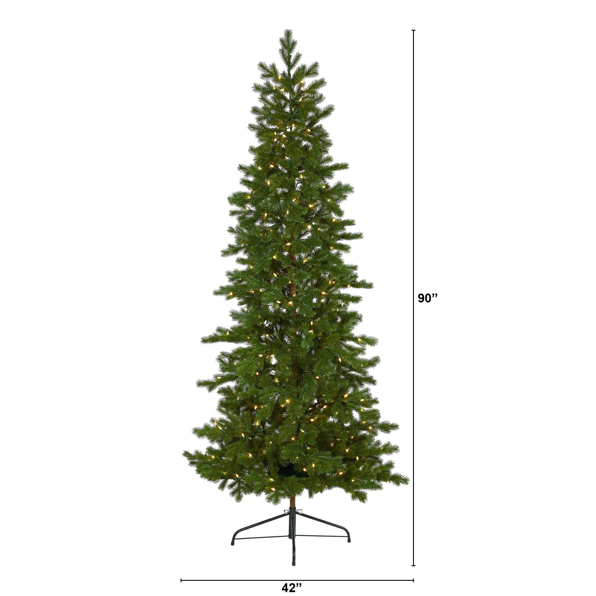 7.5' Big Sky Spruce Artificial Christmas Tree w/300 Clear Warm LED Lights