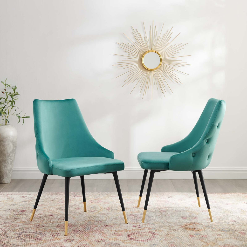 Adorn Performance Velvet Dining Side Chair Set of 2 by Modway