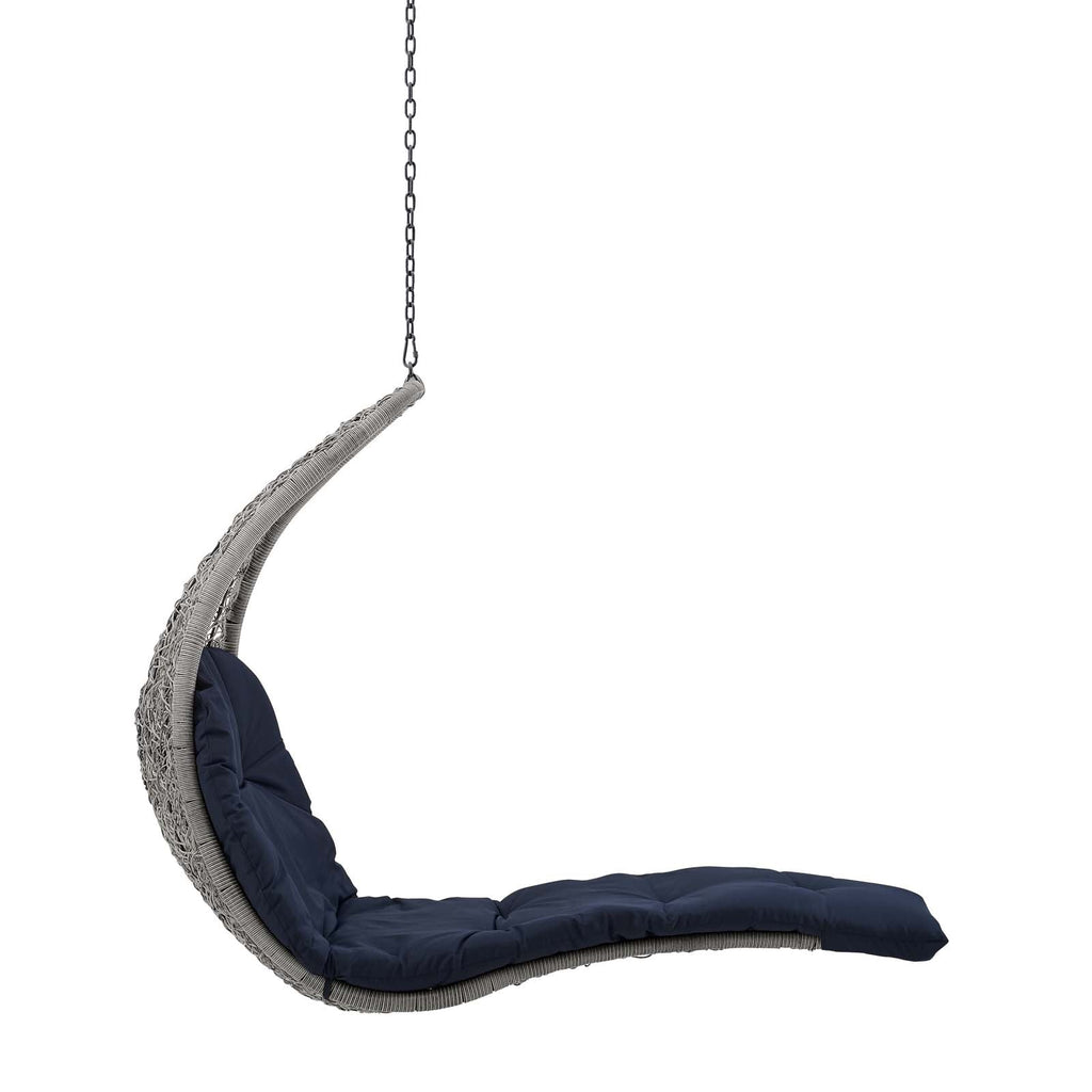 Landscape Hanging Chaise Lounge Outdoor Patio Swing Chair by Modway