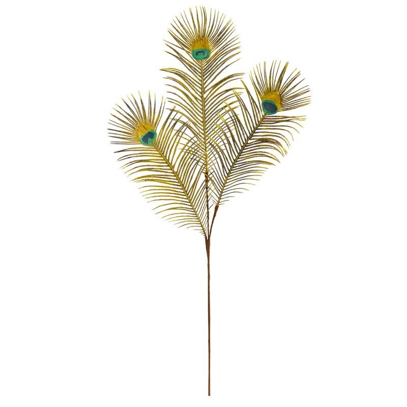 36"  Peacock Feather Artificial Spray (Set of 8)