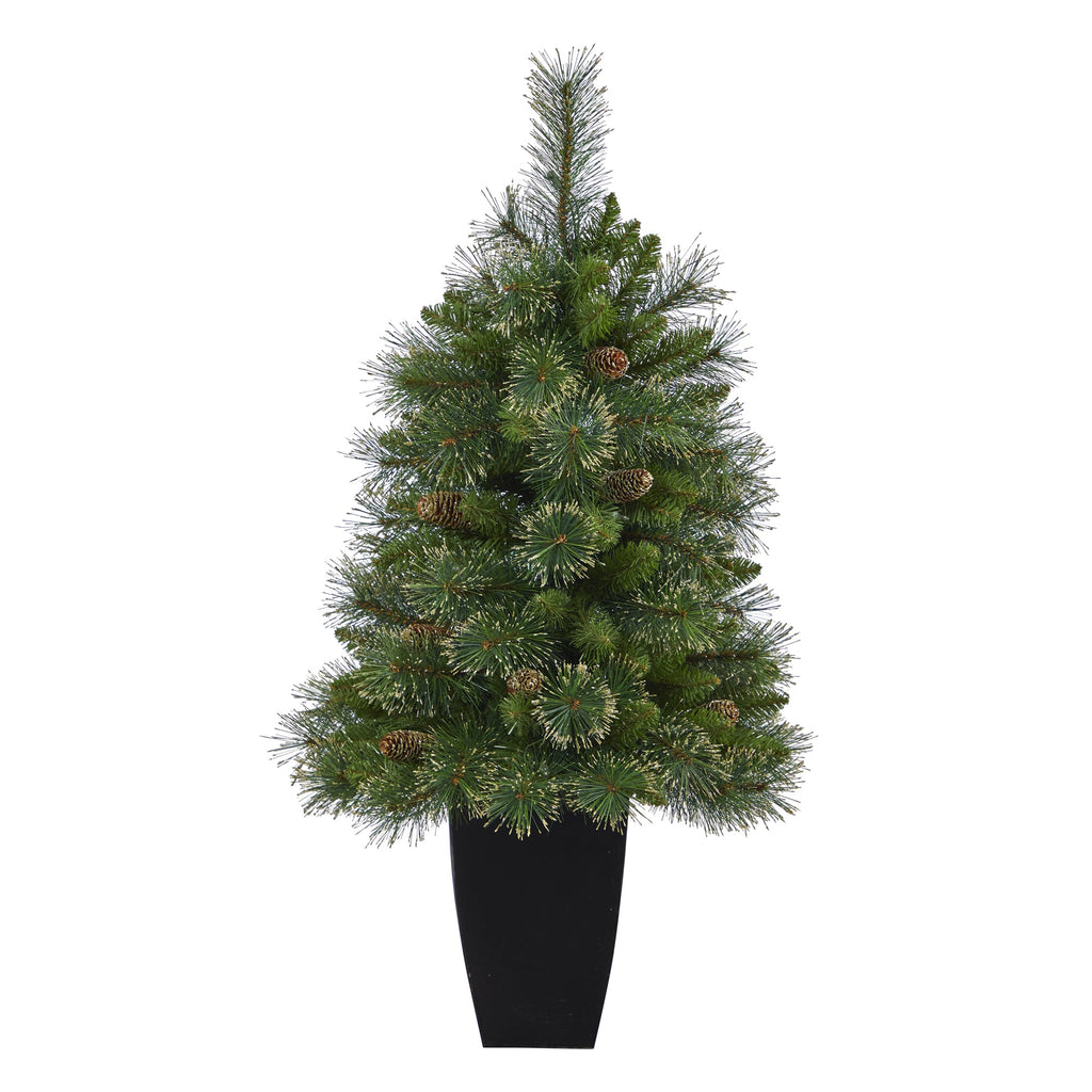 3.5' Golden Tip Washington Pine Artificial Christmas Tree w/ 50 Clear Lights
