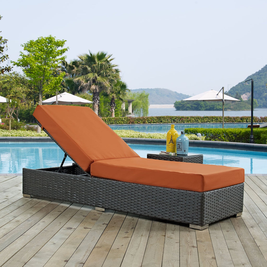 Sojourn Outdoor Patio Sunbrella¨ Chaise Lounge by Modway