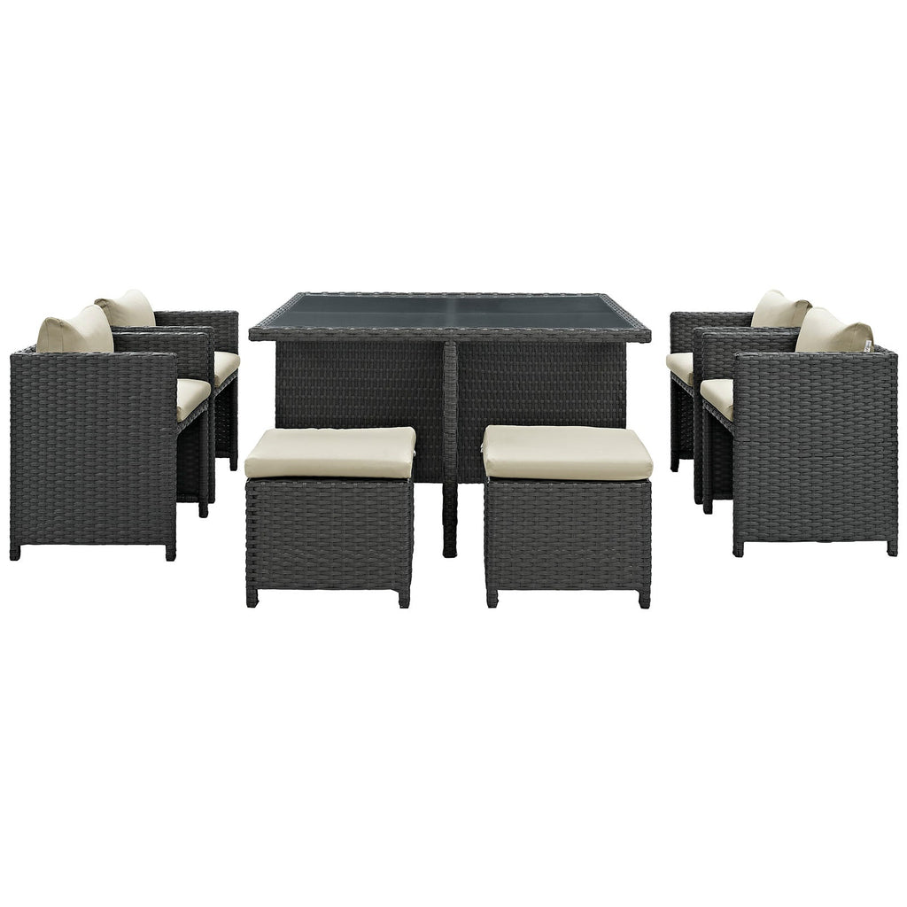 Sojourn 9 Piece Outdoor Patio Sunbrella¨ Dining Set by Modway
