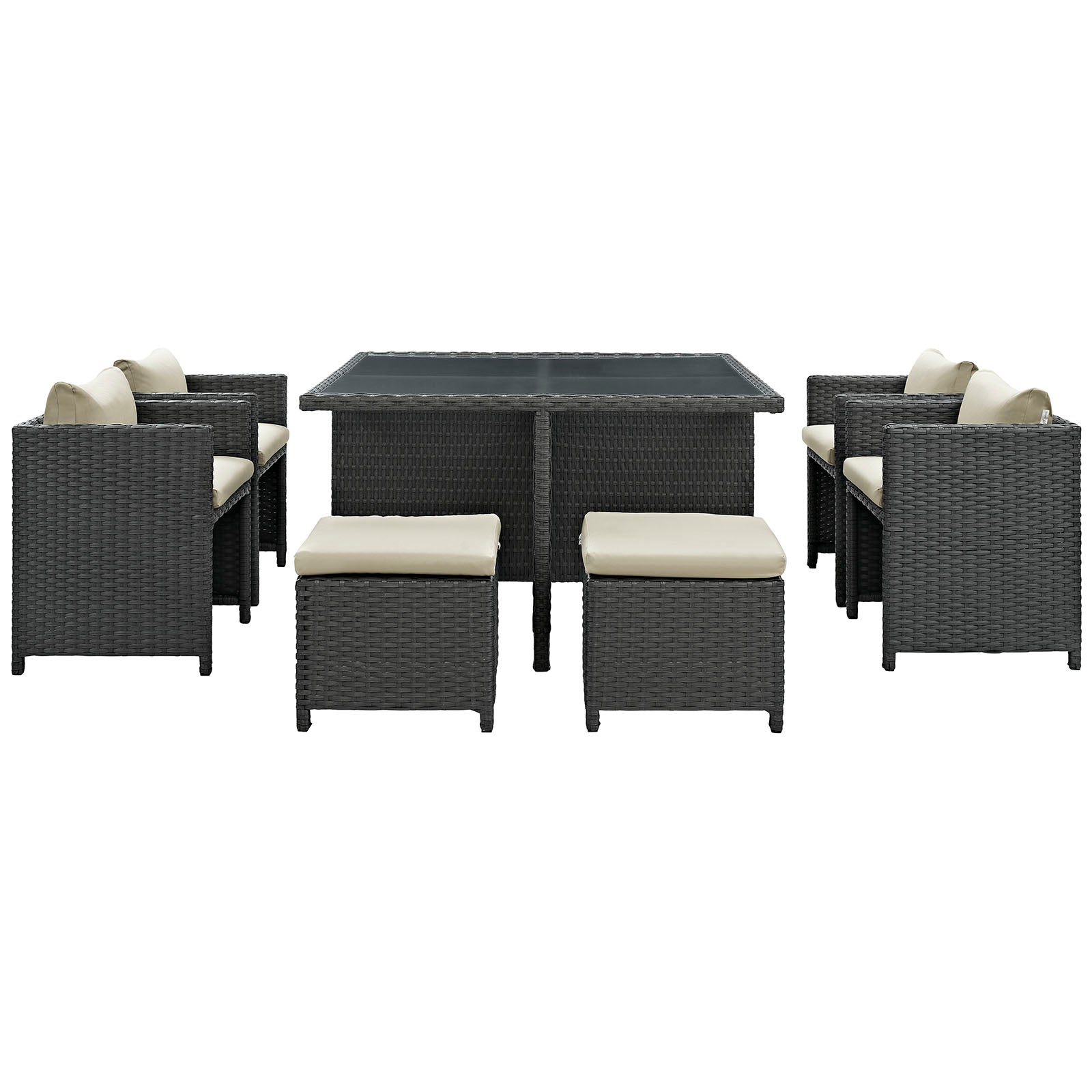Sojourn 9 Piece Outdoor Patio Sunbrella¨ Dining Set by Modway