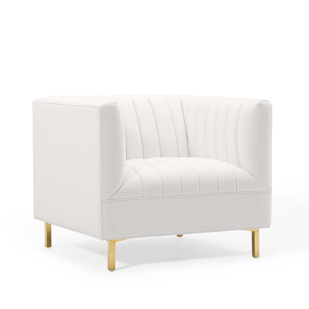 Shift Channel Tufted Performance Velvet Armchair by Modway