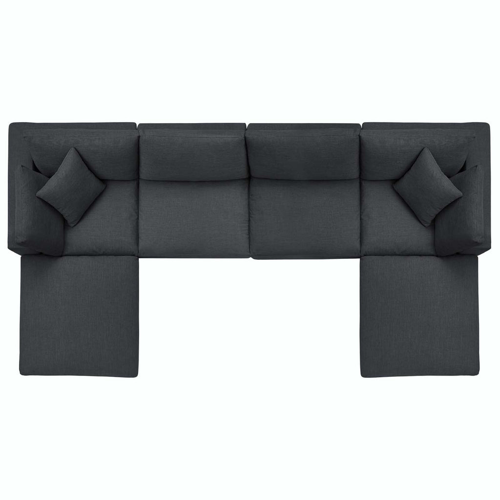 Commix 6-Piece Down Filled Overstuffed Sectional Sofa by Modway