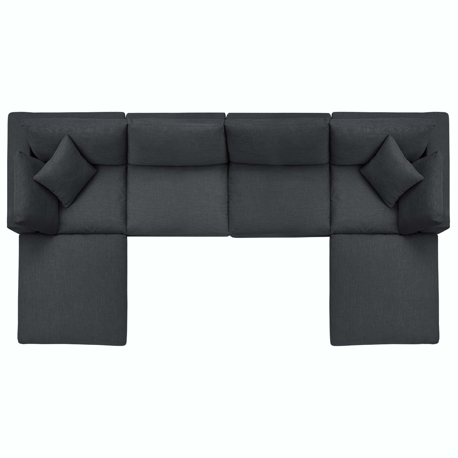 Commix 6-Piece Down Filled Overstuffed Sectional Sofa by Modway