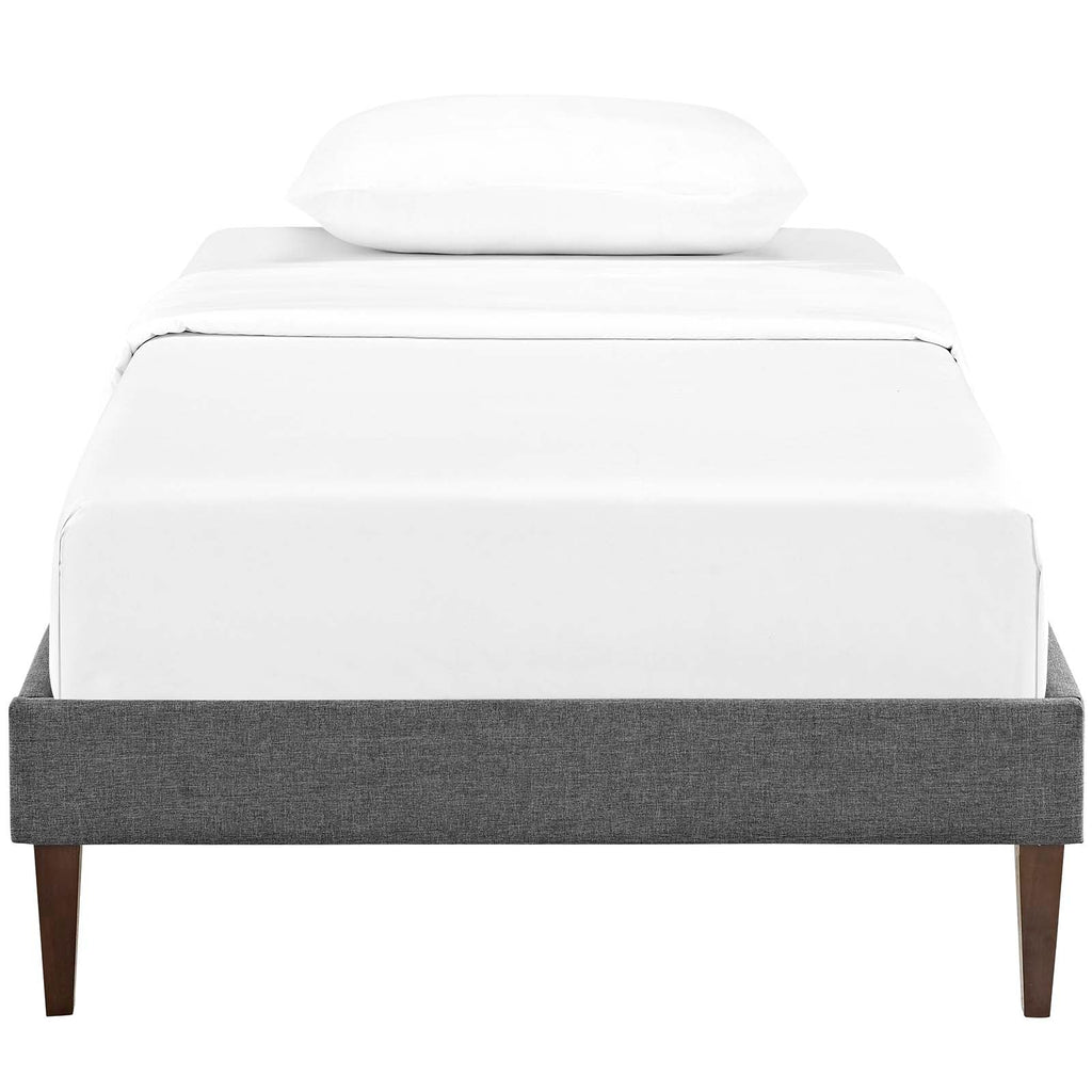 Tessie Fabric Twin Bed Frame with Squared Tapered Legs by Modway